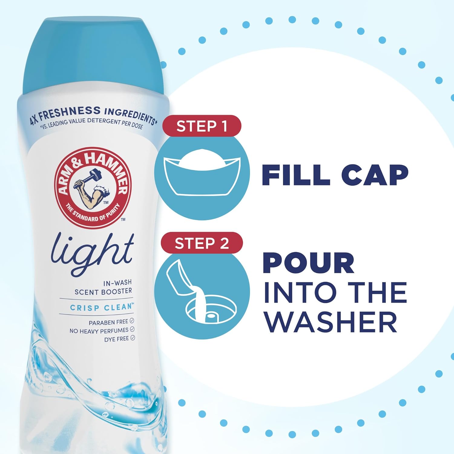 Arm & Hammer Clean & Simple in-wash Scent Booster Crisp Clean 24oz(Pack of 4)