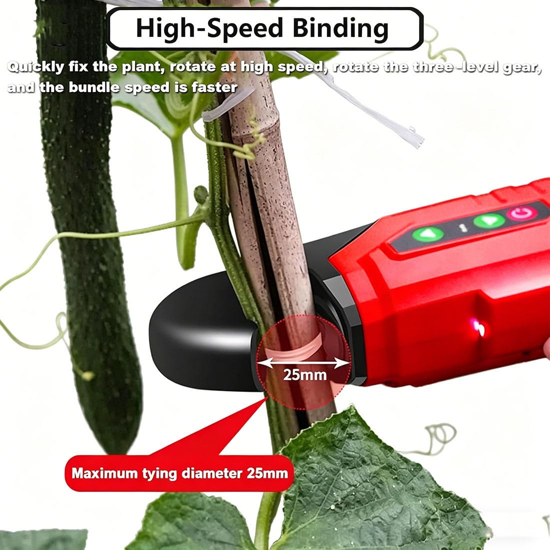 Atadora eléctrica de plantas, máquina de atado comercial totalmente automática de alambre de tomate y pepino para flores, frutas y plantas vegetales