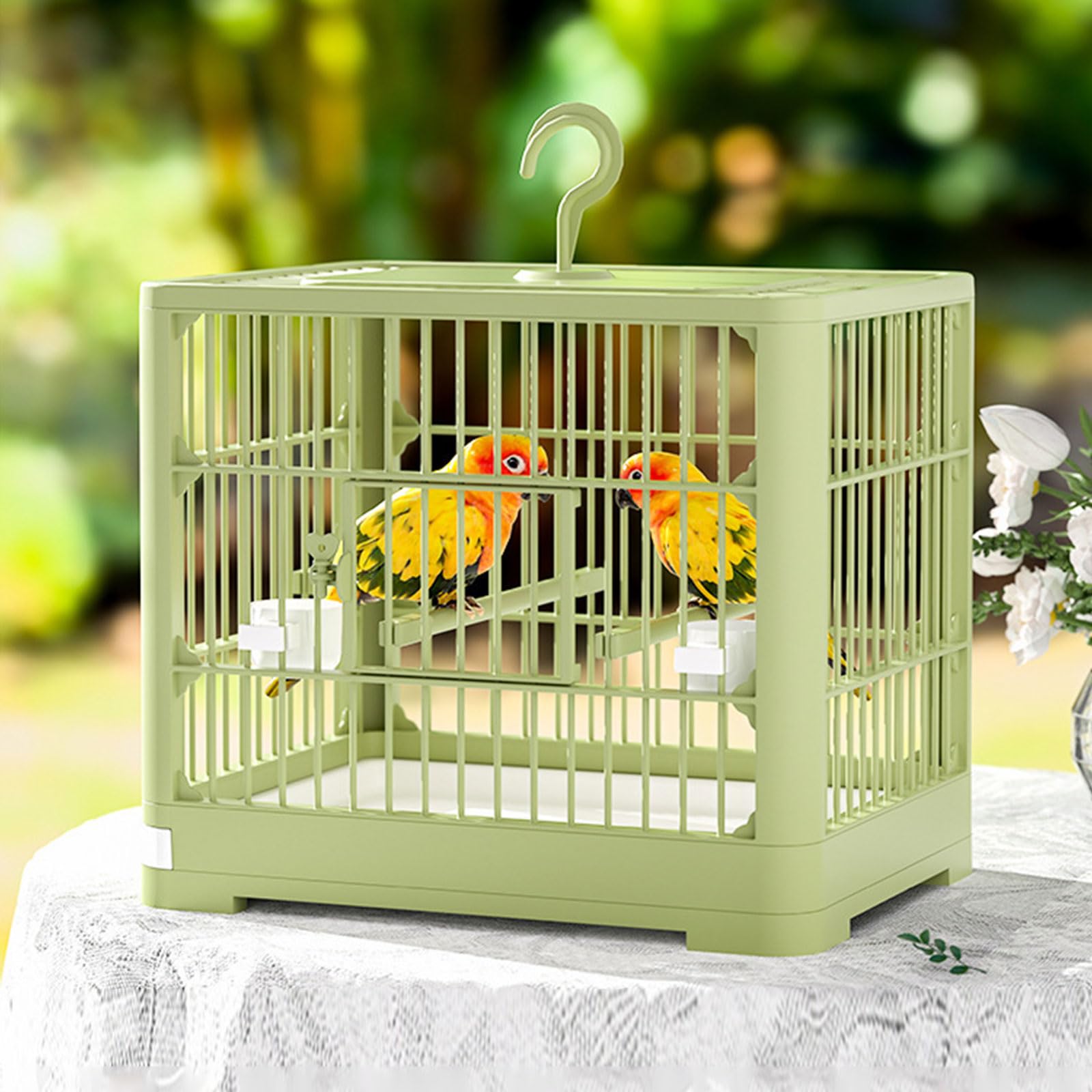 Eleganter Vogelkäfig mit geräumigem Platz Großer Vogelkäfig für Gesundheit Belüftetes Haus mit Stehstange Vogelzubehör