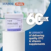 Vista 6 de MAJOR Medi-Pads - Almohadillas higiénicas hemorroidales de hamamelis - Alivio refrescante con aloe - Tarro de 100 unidades (paquete de 4)