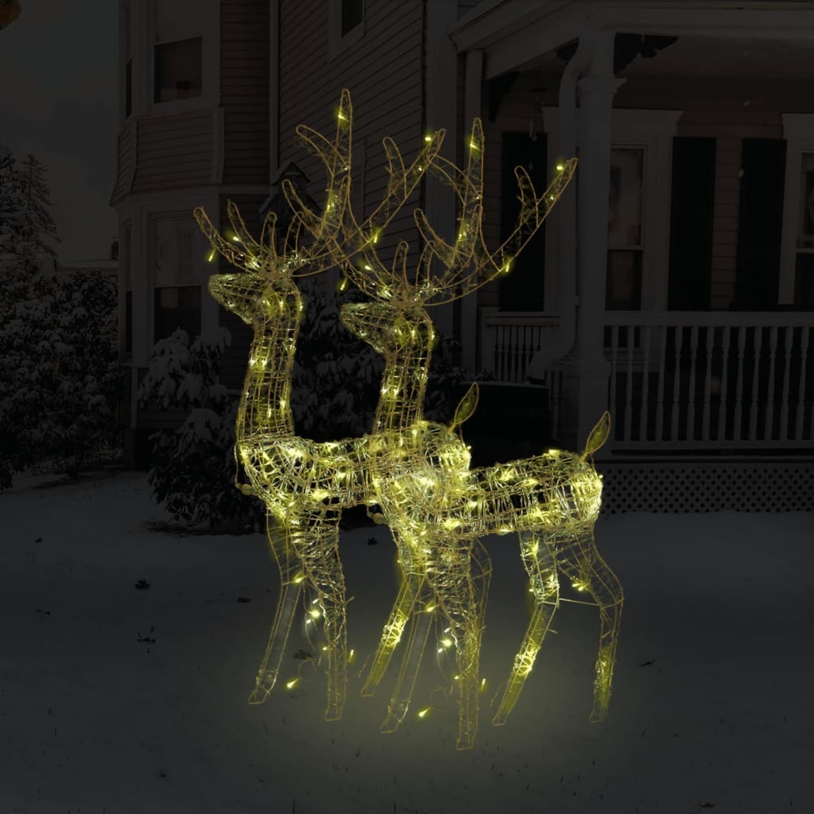 Rentiere 2 STK. Acryl 120 cm Warmweiß, Rentier Weihnachtsdeko, Rentier Beleuchtet Aussen, Outdoor Weihnachtsdeko, Weihnachtsbeleuchtung Aussen Rentier 3154342