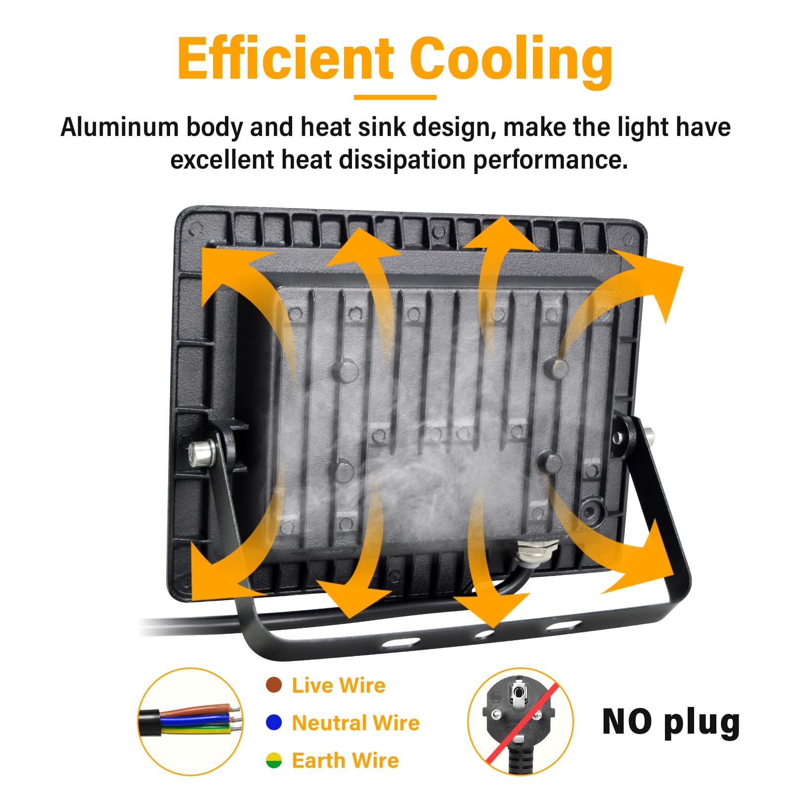 RIGIDON 30W LED Flood Light Outdoor 3000LM Super Bright Outdoor Lights 3000K Daylight Warm White IP66 Waterproof Security Lights for Garden Garage - Image 3
