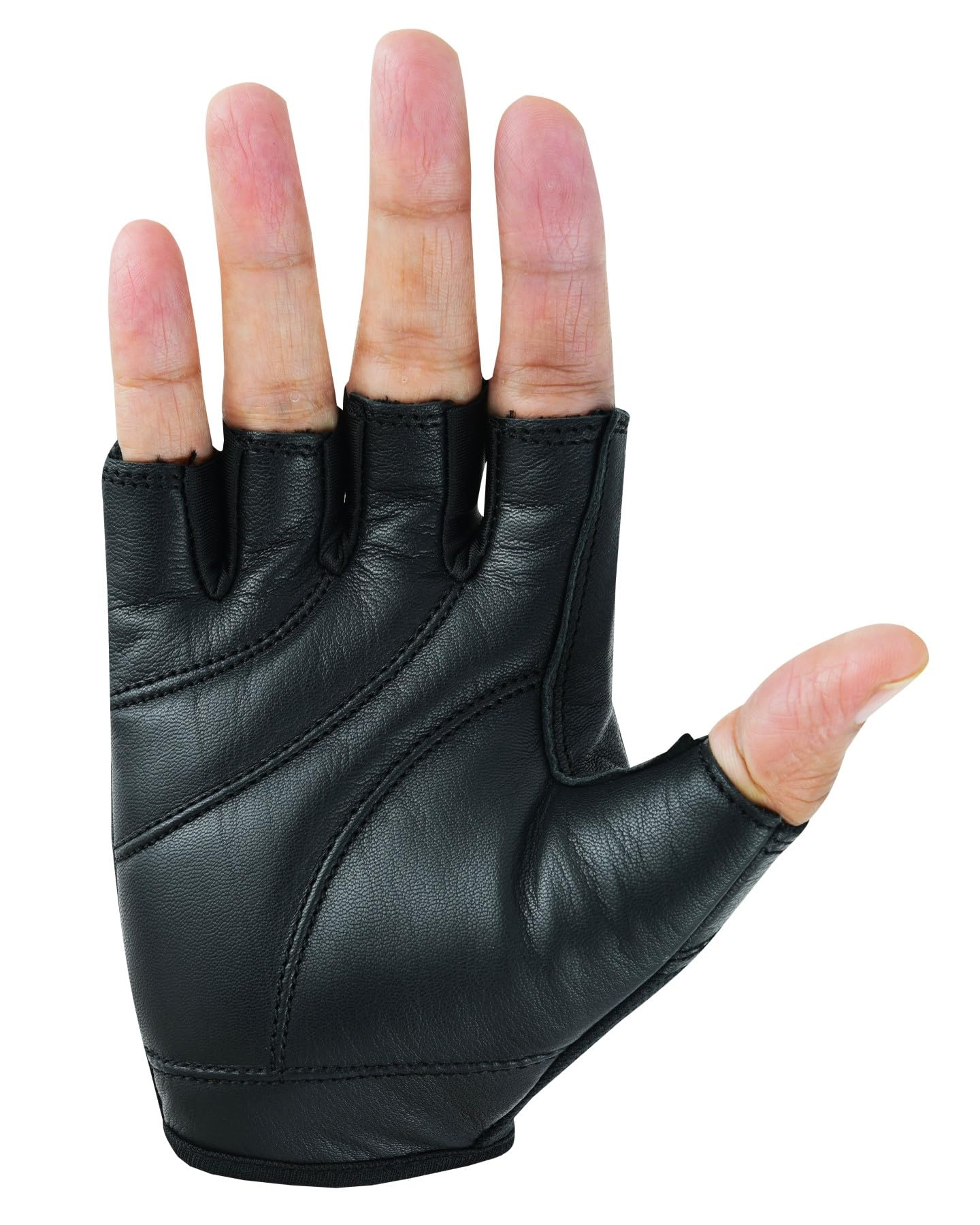 Kenfit Weight Lifting Gloves – Goat Leather Palm Breathable Nylon-Polyester Back Superior Grip & Comfort for Gym, Fitness, Cycling and Strength Training for Men & Women (Black, L)