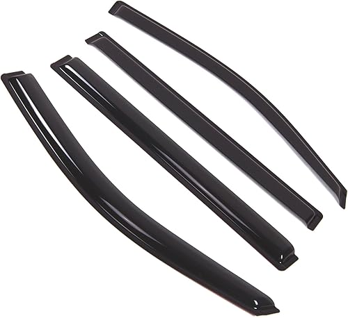 Tuningpros Visor de ventana compatible con GMC Yukon XL 2015-2016, DGWV2-785, deflector de montaje exterior, protector de lluvia, humo oscuro, juego