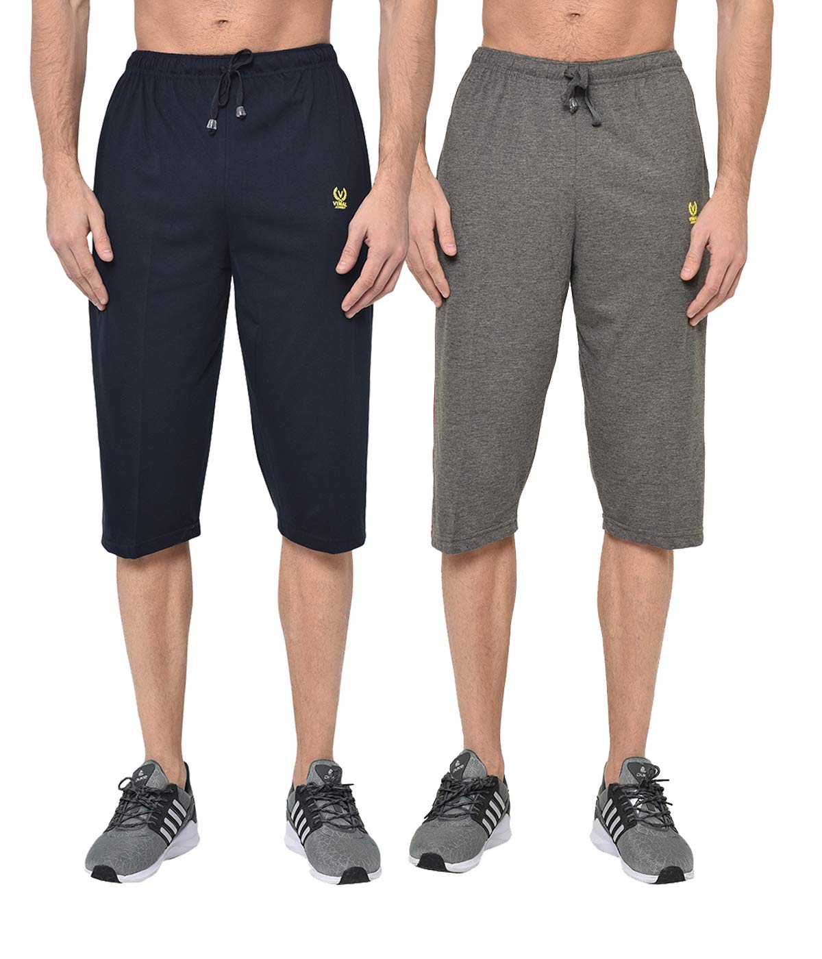 Regular Fit Men Capris Pack of 2-MACK57683
