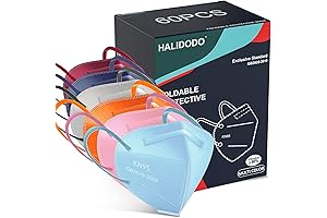 HALIDODO Individually Wrapped KN95 Mask with Nose Clip