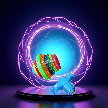 Multicolour Spinning Top Light up Flashing Spinning Tops Gyroscope with Light up Top Spinner Light Up Spinning Top for Gift
