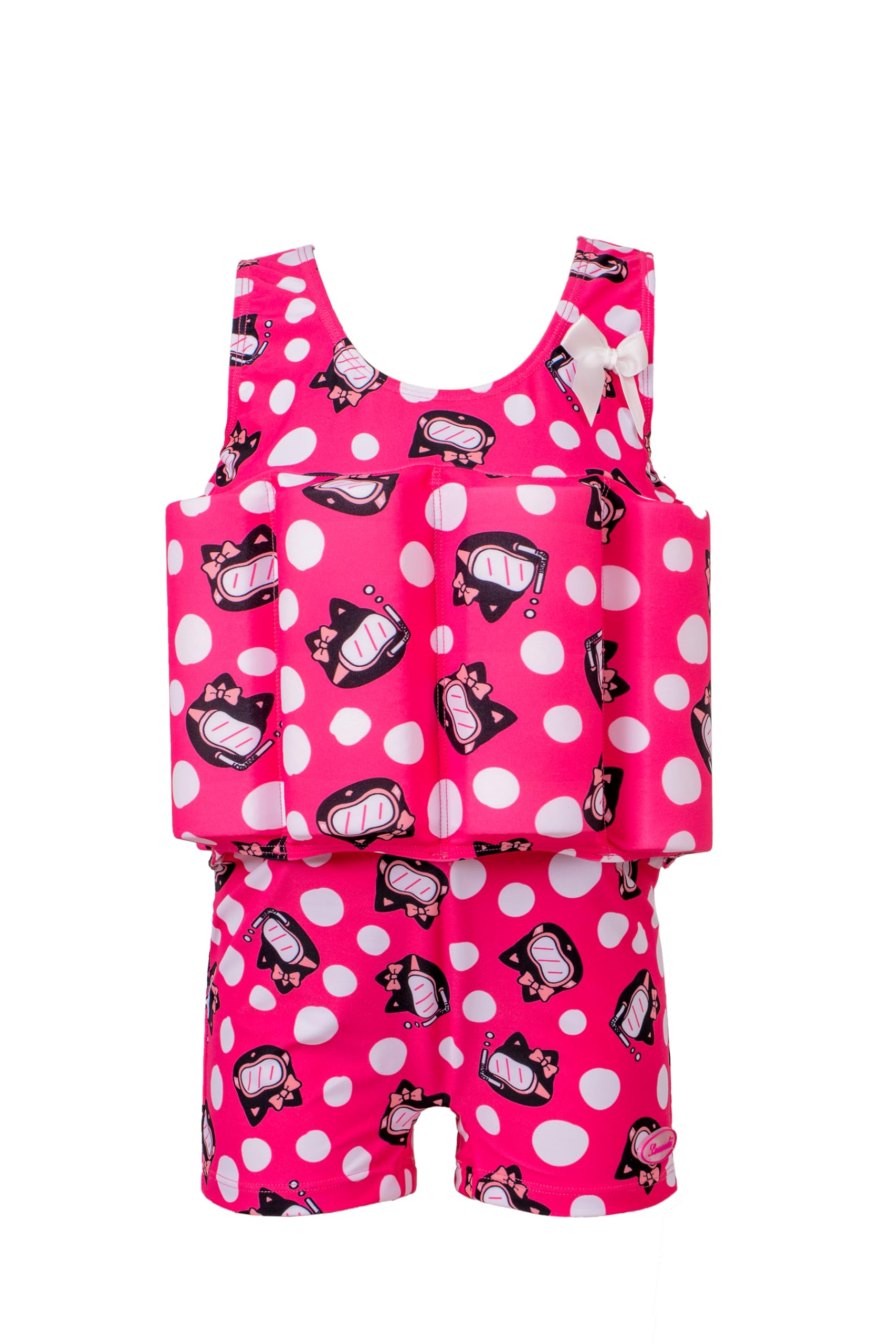 Toddler Kids One-Piece Float Swimsuit with Adjustable Buoyancy UPF 50+ Sun Protection for Beach Pool Boys Girls