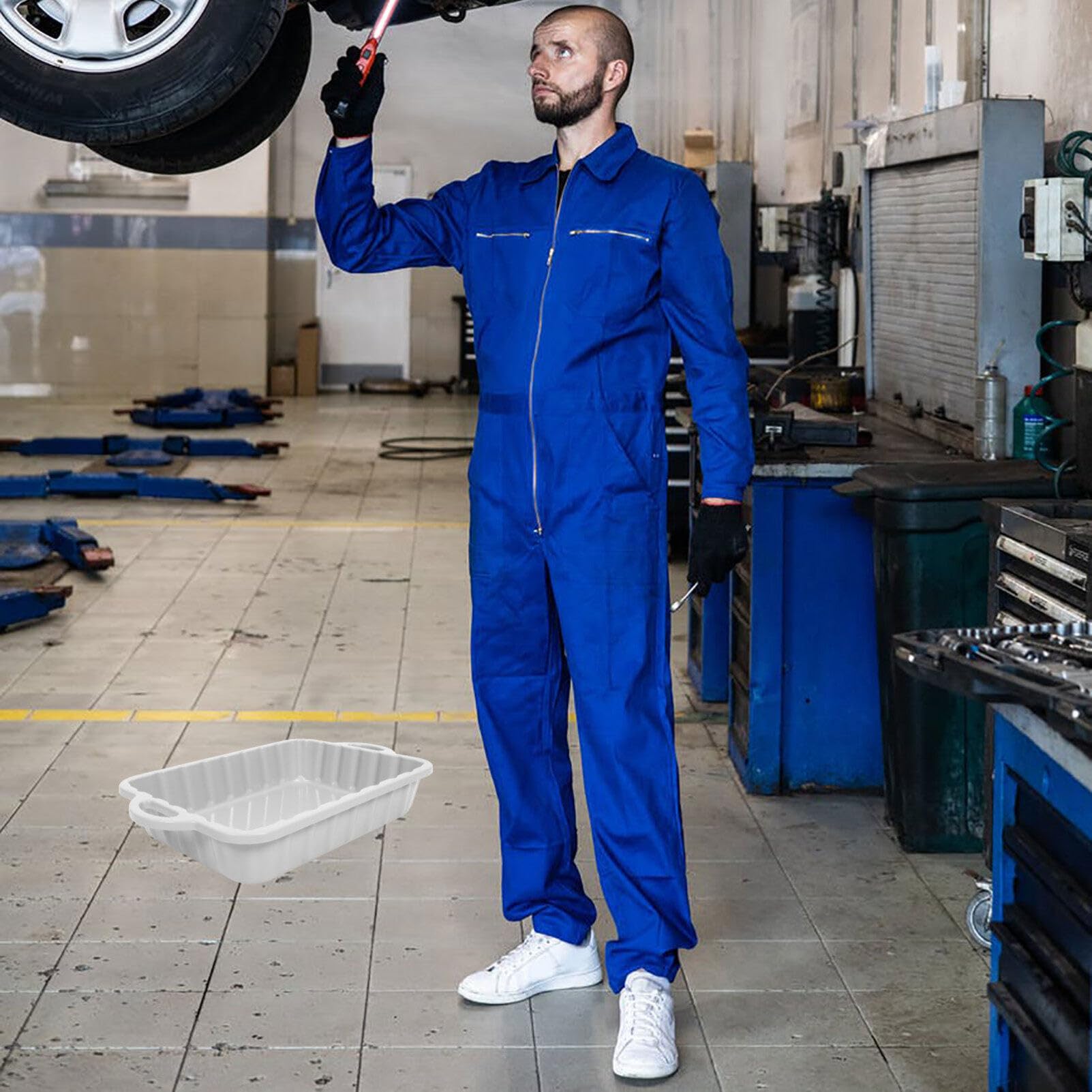 Bac De Vidange D'huile De Voiture Bac De D'huile en Plastique Collecteur De Vidange D'huile Usée Bac De Vidange D'huile pour Changement D'huile Accessoires