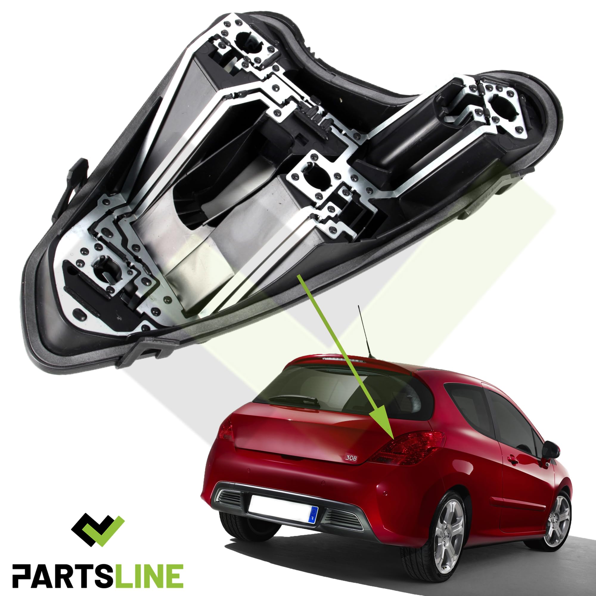 Partsline Platine Porte Ampoule de Feu Arrière Droit compatible avec 308