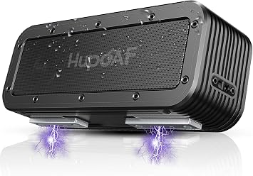 Hupoaf Bluetooth Speaker, 100W PEAK Portable Loud Speakers Wireless, Black