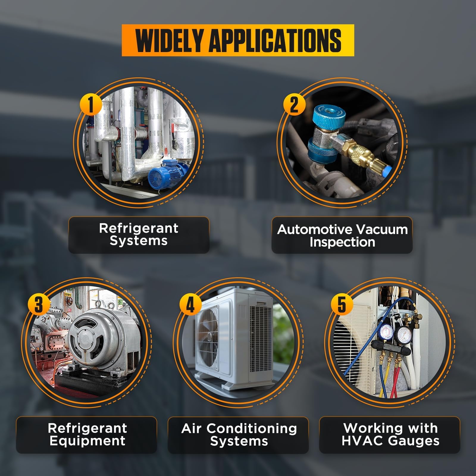 Medidor de vacío digital inteligente LM100, HVAC de 0 a 2000 mbar, resolución de 0,1 mbar, precisión de ±0,2% Medidor de vacío Compensación de temperatura Medidores HVAC con 4 unidades (Torr, inHg, m