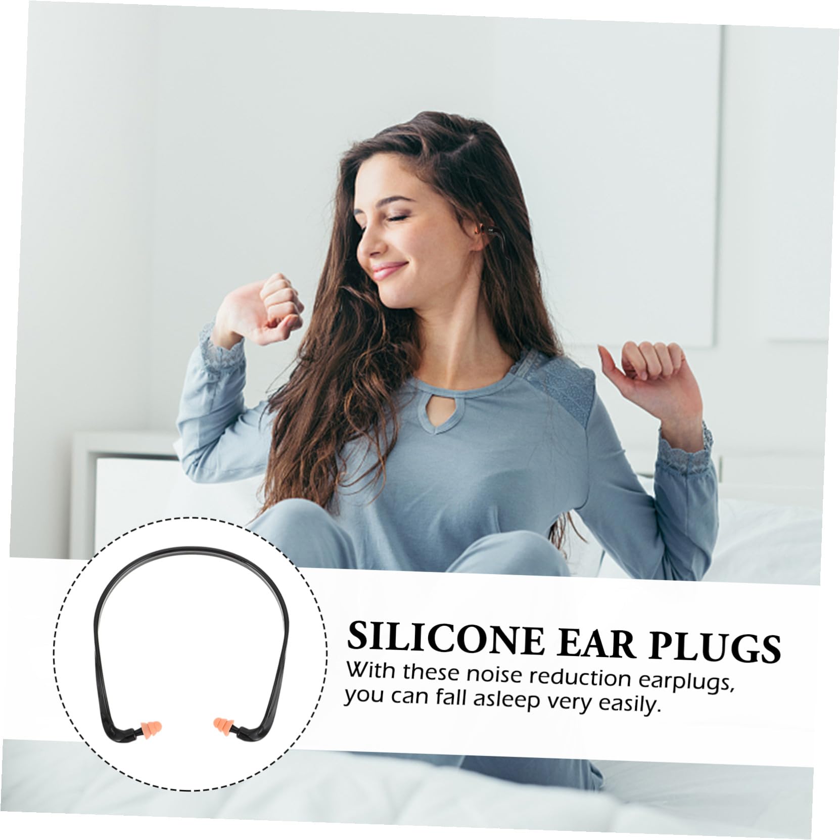 KOMBIUDA 24pièces Bouchons Oreilles Silicone Anti-bruit Avec Cordon Protège Votre Sommeil Et Votre Concentration Confortables Et Non Glissants