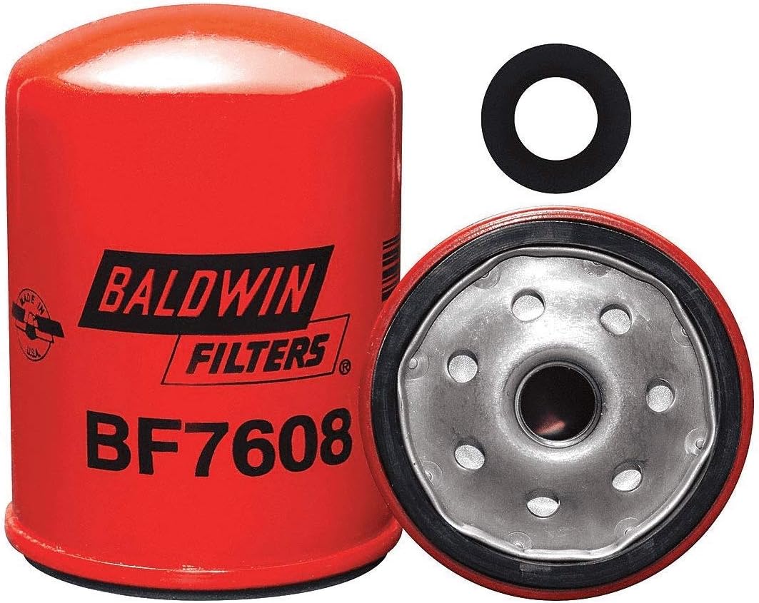 Baldwin Filters Fuel Filter, Spin-On Filter Design - BF7608 (Pack of 2)