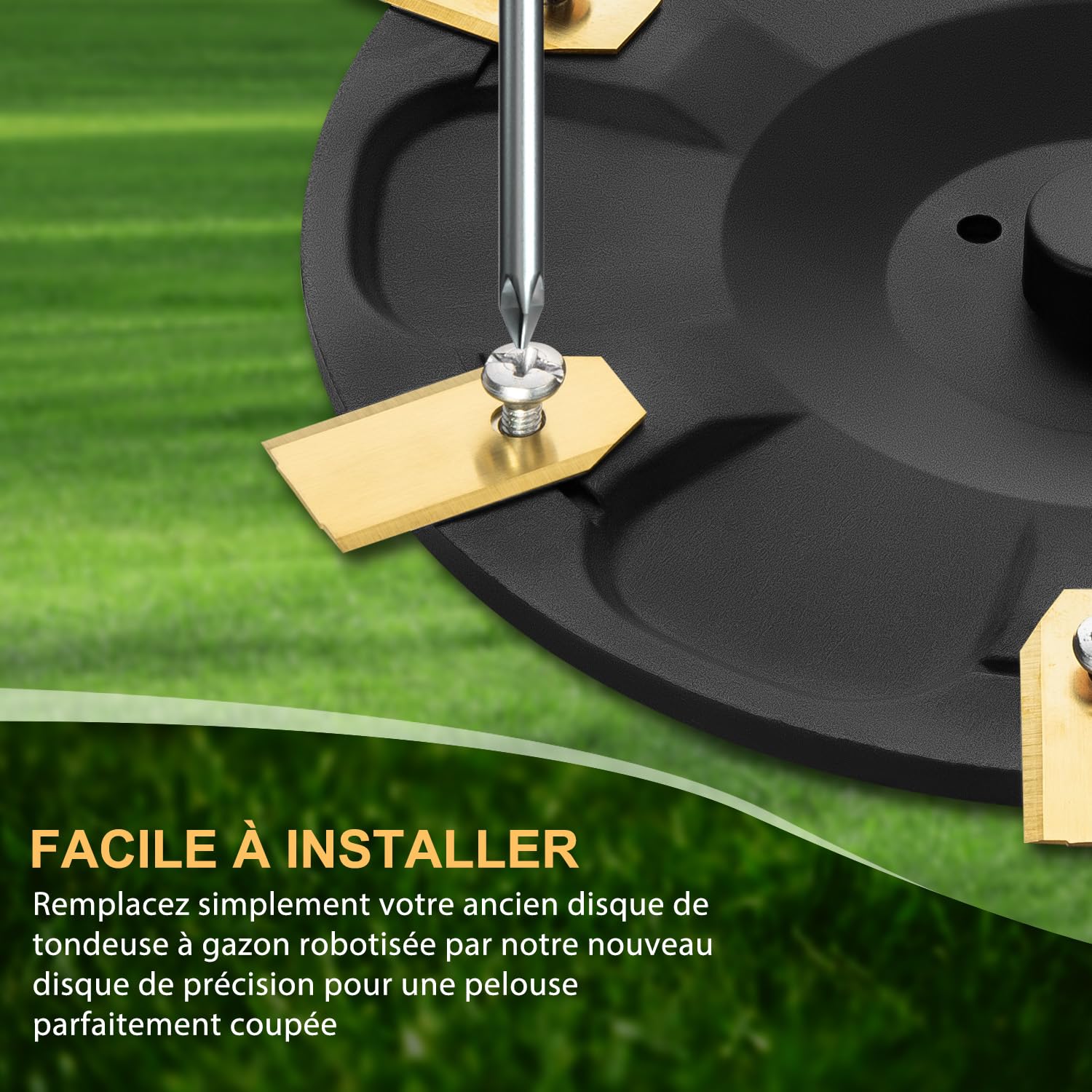 Équipement : plateau à couteaux + 6 lames compatibles avec Segway Navimow H-Serie H500E, H800E, H1500E, H3000E-VF