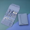 Stainless Steel Professional Manicure Set Nail Cutter For Women Nail Scissors Luxury Grooming Kit Manicure Pedicure Kit For Women & MeN (16 IN 1 MANICURE) gallery image