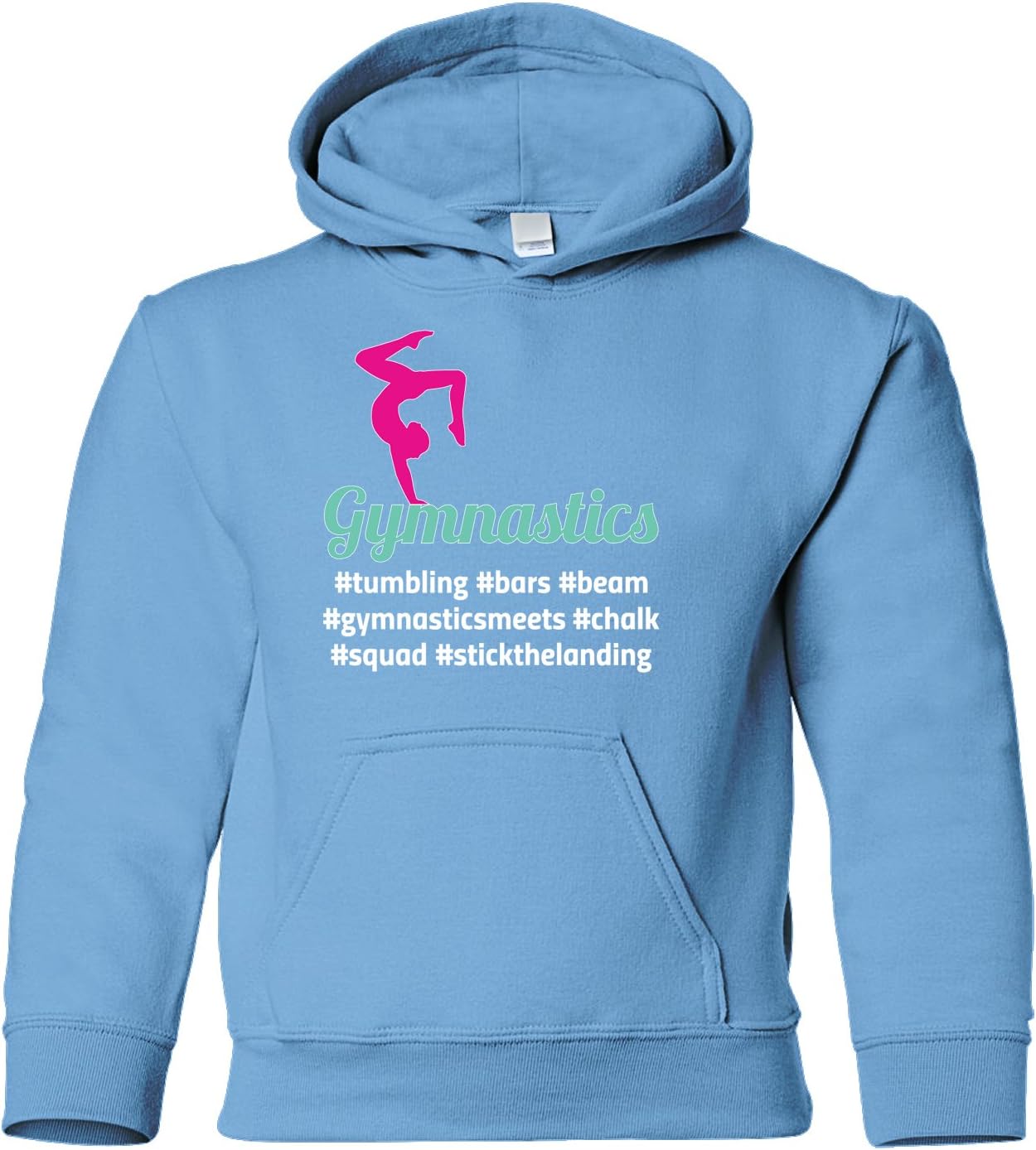 Threadrock Big Girls' Hashtag Gymnastics Youth Hoodie Sweatshirt