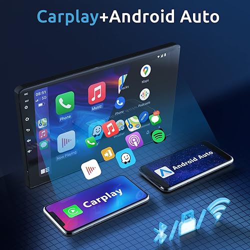 Miniatura 2 de Radio de coche para Honda CRV 1997-2001 Android estéreo de coche con Carplay Android Auto, pantalla táctil de 9 pulgadas, estéreo de coche,