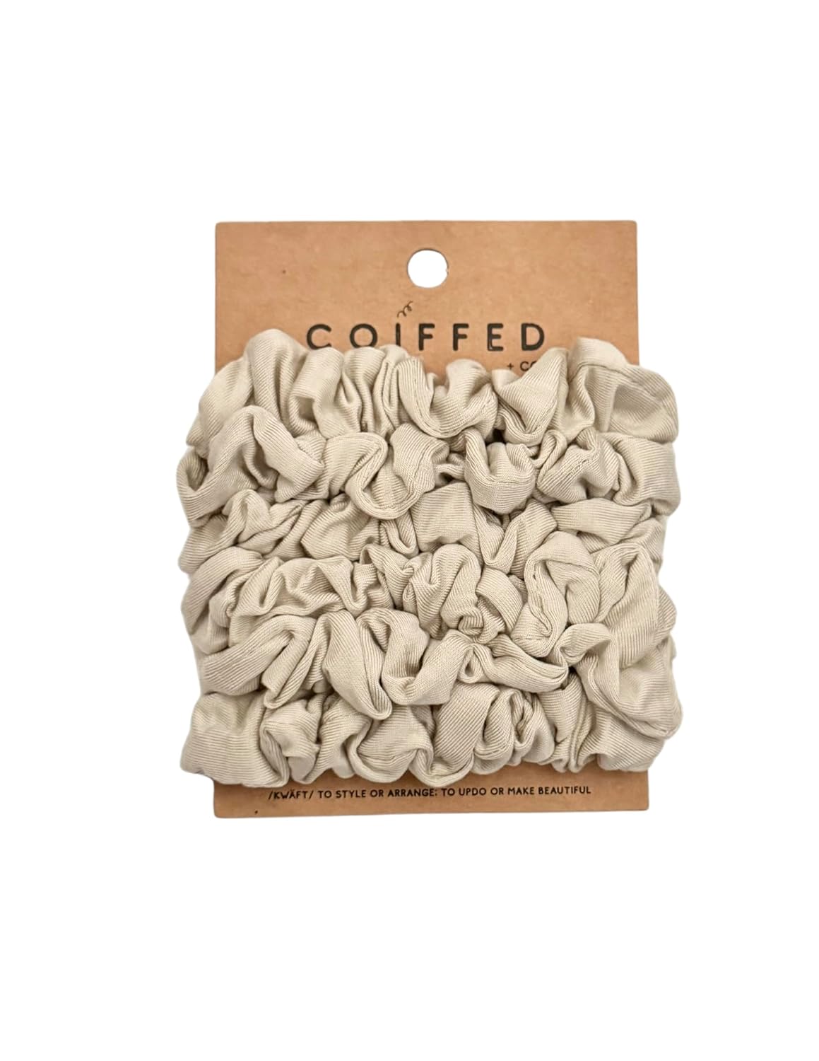 Bamboo Viscose Scrunchies for Women – No Crease Hair Ties, Soft Gentle Hold for Thick & Thin Hair | Breathable Hair Scrunchies Comfortable for Day or Sleep | Neutral Colors | Coiffed + Co