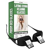 Evelots Laying Down Reading Glasses - High Definition Lazy Bed Prism Spectacles for Bedside Reading and TV, Over Glasses Design, Unisex 1 Unit