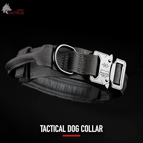 Miniatura 3 de WOLF TACTICAL Collar de perro para perros grandes, collares militares resistentes para perros grandes, collar de pitbull, collar de pastor alemán