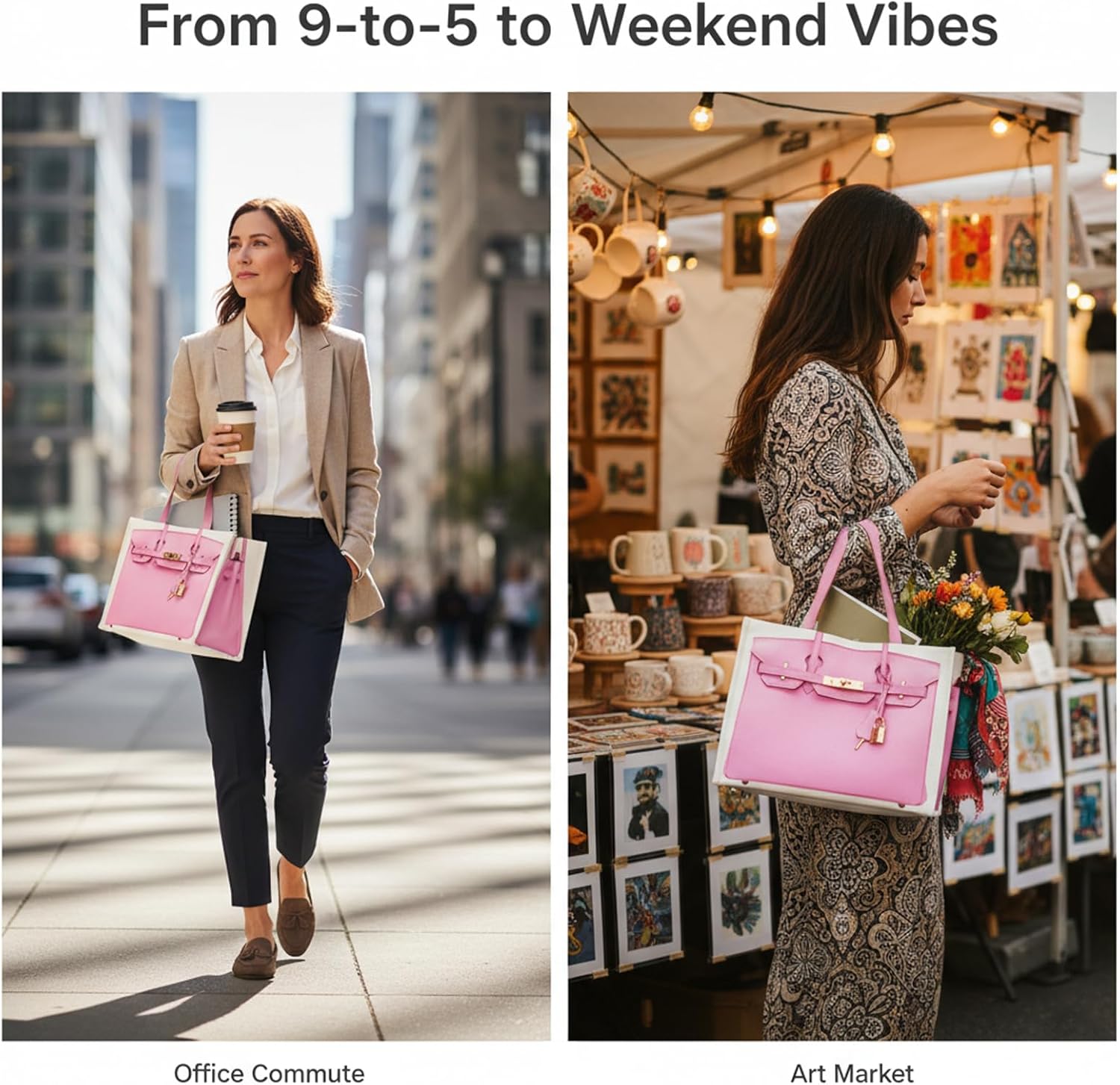 Chic Canvas Tote with Fashion-Inspired Print – Funny Gift Bag for Women, Stylish Holiday Present, Foldable Everyday Carryall