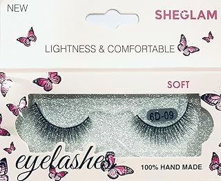SHEGLLAM -Eyelashes Extension | Lightweight False Eye Lashes | Synthetic Hair and Lightweight | Easy to Fits in Any Eye shape-100% HAND MADE - N 09