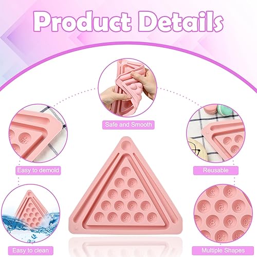 Miniatura 3 de UR URLIFEHALL 2 moldes de silicona para bolas, moldes de chocolate con forma deportiva para decoración de pasteles, jabón, gelatina, galletas