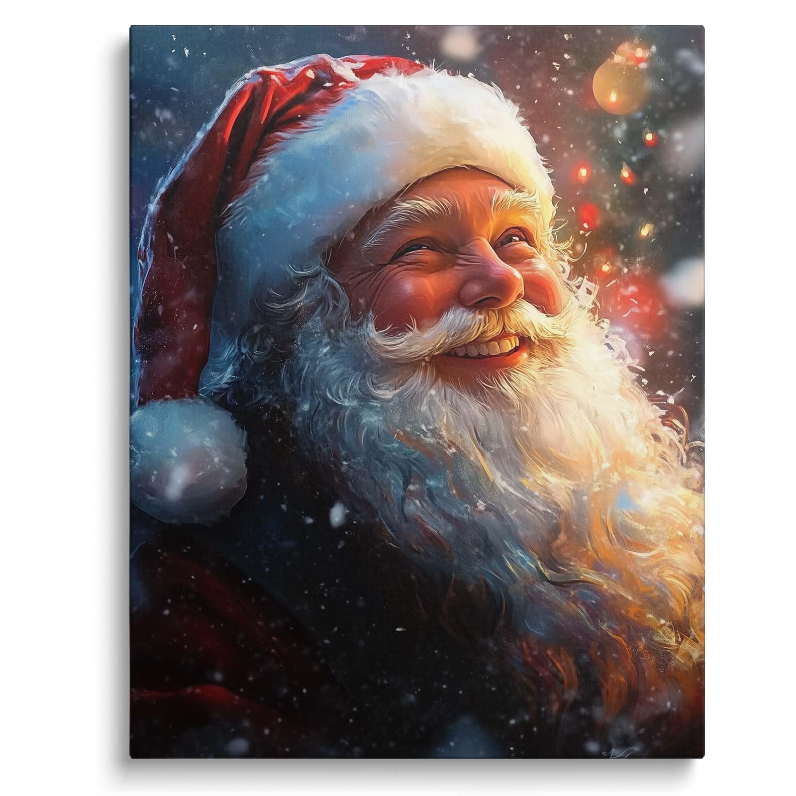 Amazon.com: Vintage Christmas Canvas Wall Art, Santa Claus Canvas