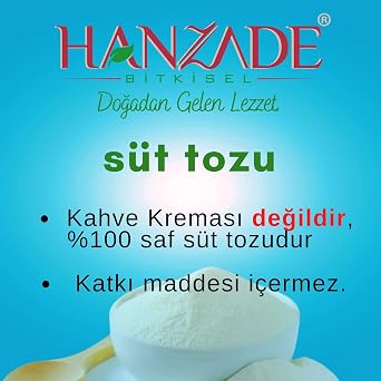 Hanzade Bitkisel Saf Süt Tozu 500 Gr