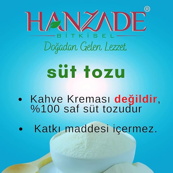 Hanzade Bitkisel Saf Süt Tozu 500 Gr