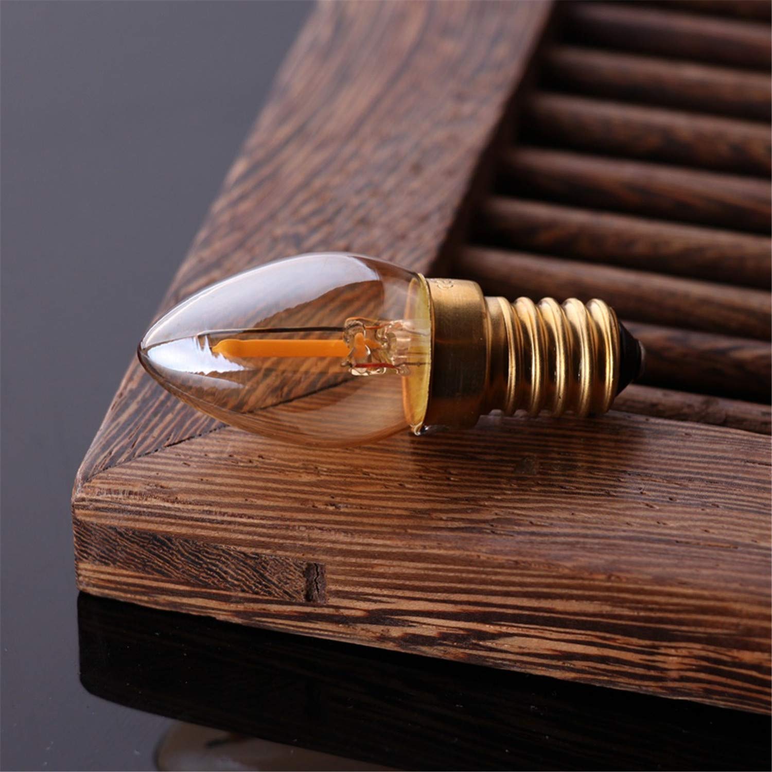 Żarówki ledowe 0,5 W E14 Żarówka Vintage Lampka nocna Żółta Ciepła 2200 K Odpowiednik ściemnialnych żarówek 10 sztuk