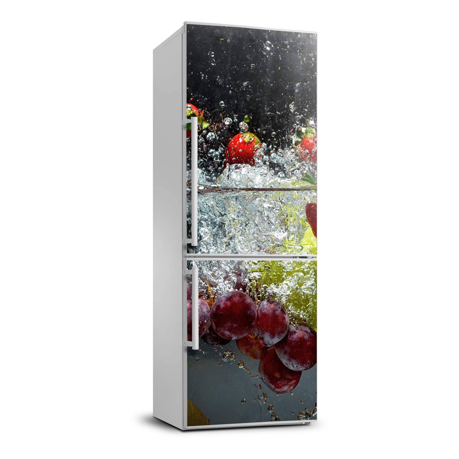 Pegatina de nevera autoadhesiva lavable y resistente con diseño de frutas 70x190
