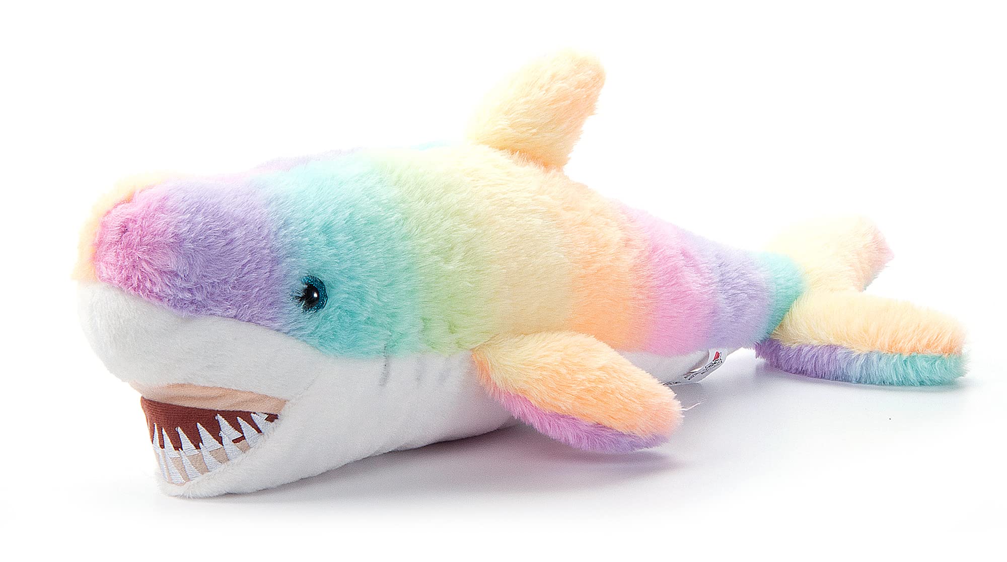 The Petting Zoo Ombrez Shark Stuffed Animal Plushie - Rainbow Plush Toy 13 Inches
