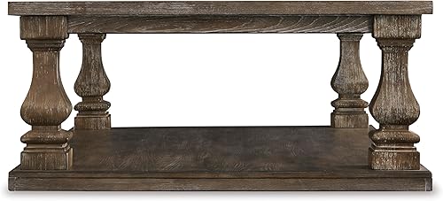 Miniatura 11 de Signature Design by Ashley Johnelle - Mesa de café estilo granja con acabado gris envejecido, color gris