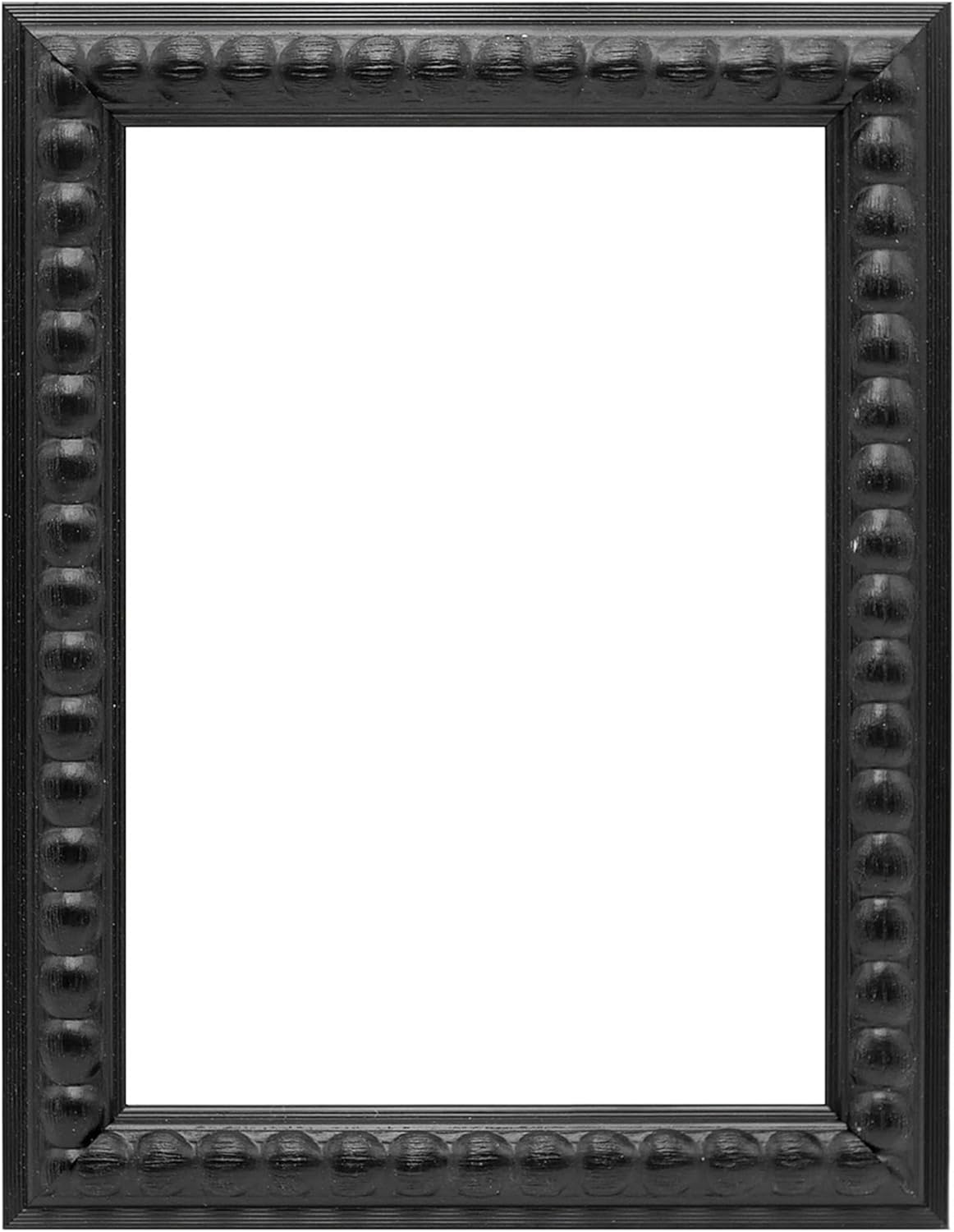 Black Distressed Beaded Ornate Wood Picture Frame for Wall Art, Wall Decorations Hangings, Rustic Frame, Handmade in USA 5x7 8x10 9x12 up to 32x40 (24x30)