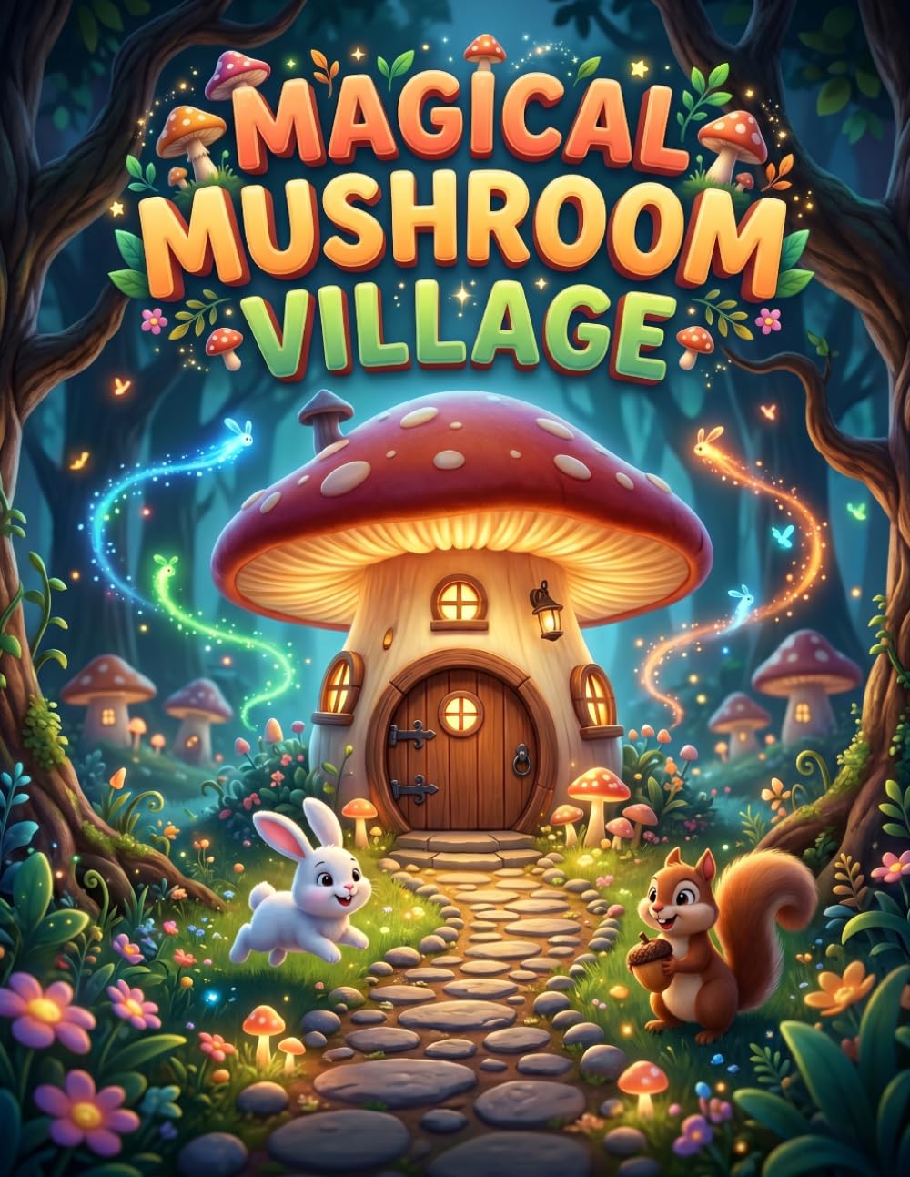 Magical Mushroom Village Coloring Book: A Fun and Fantasy Fairy Tale Adventure with Cute Woodland Homes for Kids Ages 4-8