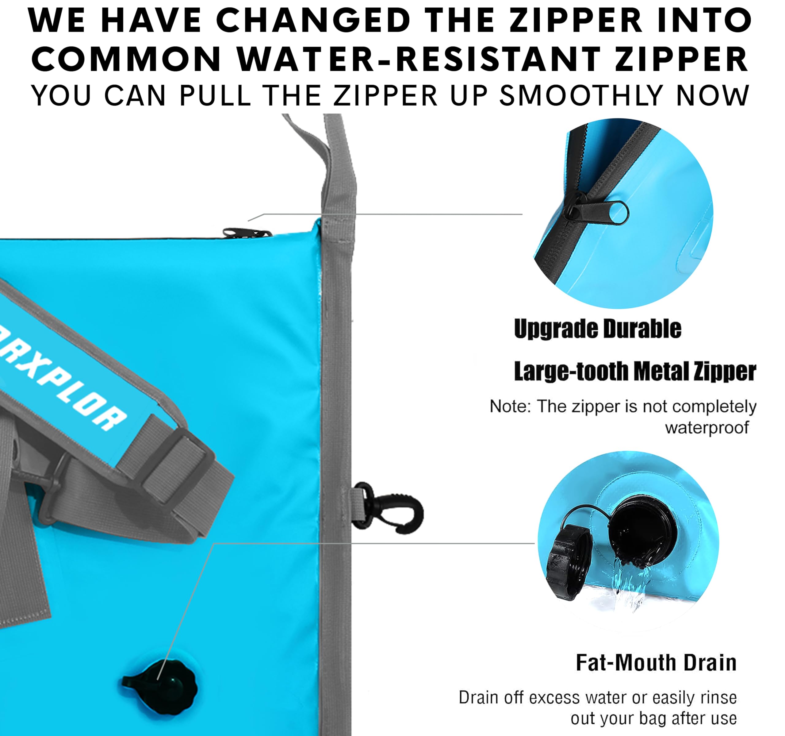 THKFISH Insulated Fish Cooler Bag, 40x16in Fish Kill Bag For Caught Fish, Portable Waterproof Insulated Fishing Bags Keeps Ice Cold Over 24 Hours (White-Black, 40 * 16IN