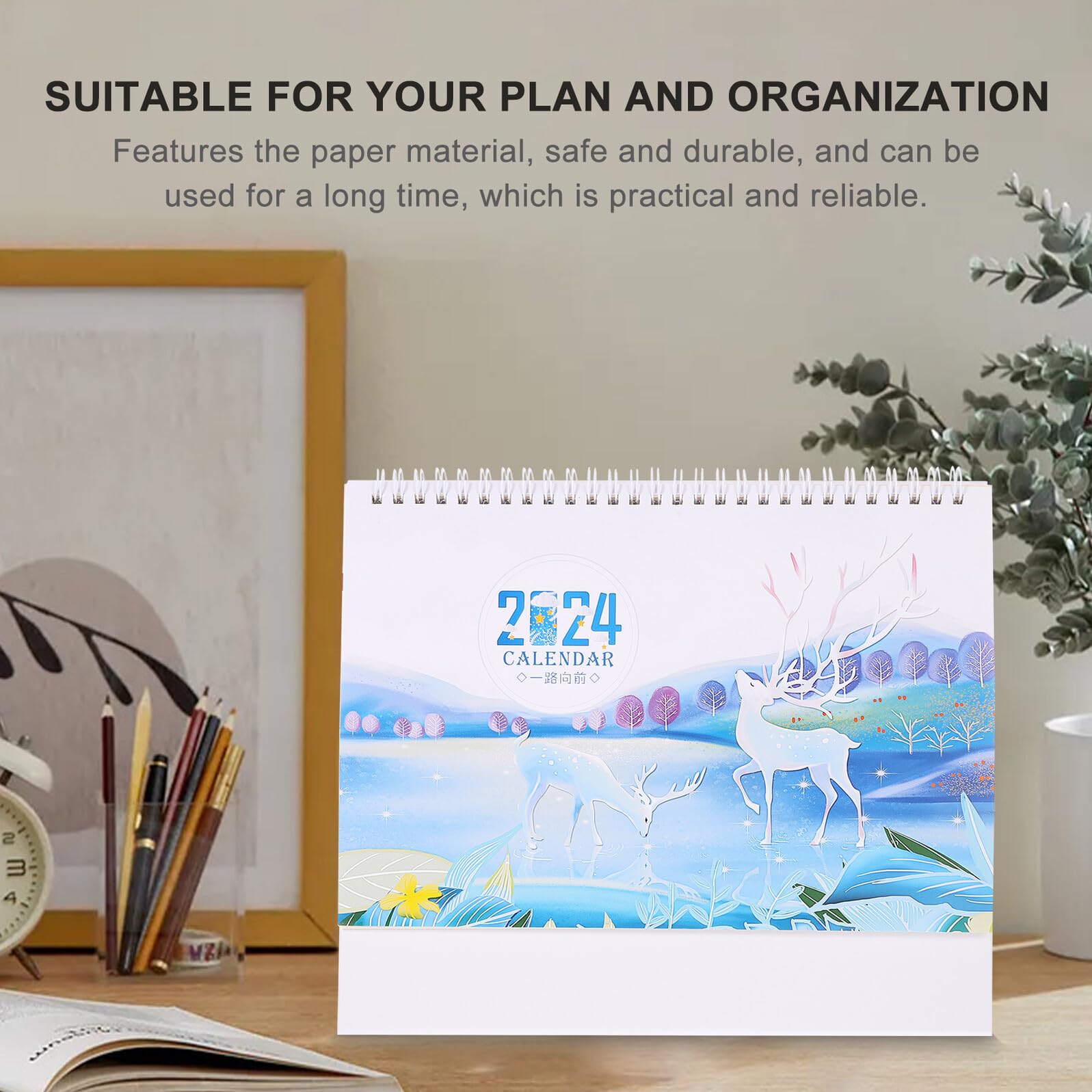 Veemoon Calendario da Tavolo Mensile Calendario da Tavolo per Uso Domestico e Ufficio per Uso Quotidiano