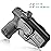 OWB Holster for CZ P10C / CZ P10C Airsoft, Gun&Flower Right Hand Paddle Holster with Index Finger Release, Optic Compatible, Adjustable Cant, Level II Retention