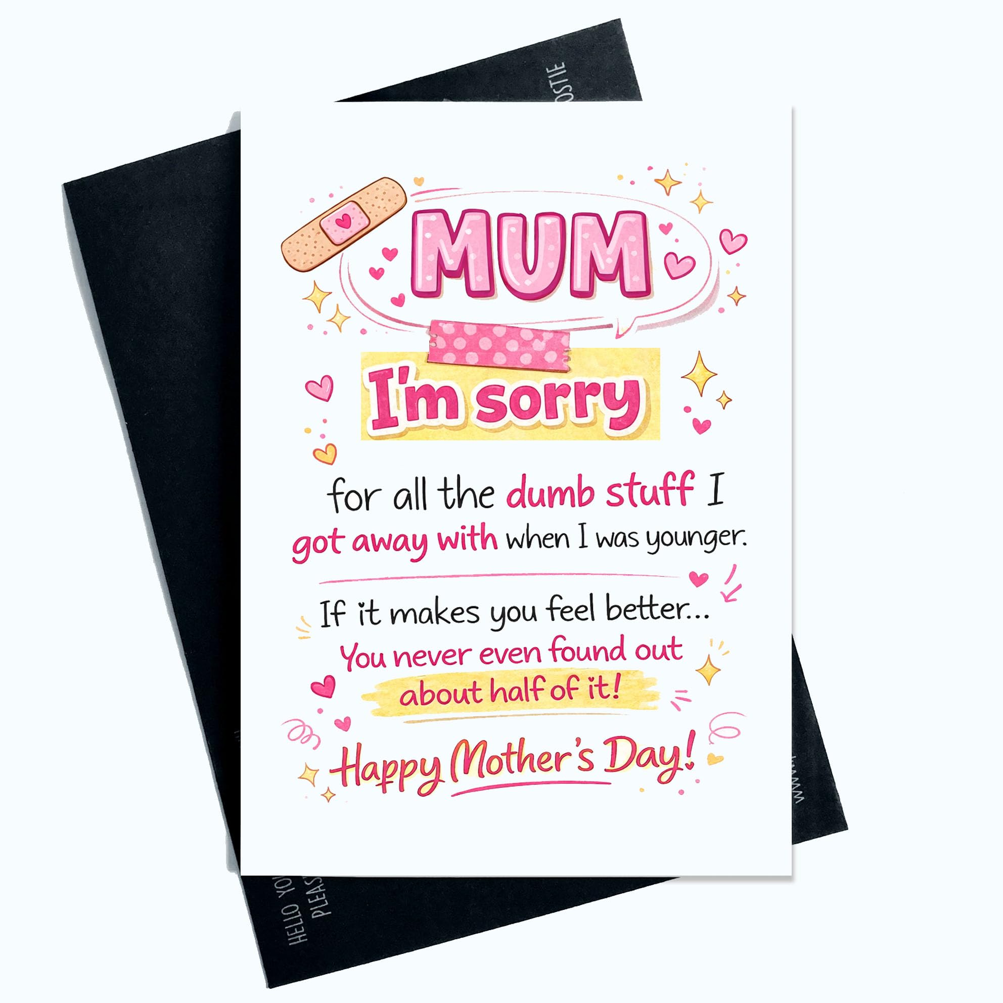 Peachy Antics funny Mother's Day Card Mum I'm Sorry funny Joke Mother's Day Card for Mother A5 Size Card For Mum Gift For Her Gift For Mum Mother's Day Gift SP435