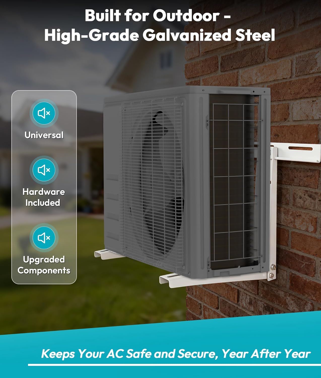Rellytech Mini Split Wall Mounting Bracket for Air Conditioner 9000-36000 BTU Cool Heat Pump, Heavy Duty Foldable Support Bracket for for Ductless Mini Split, HVAC, Compressor