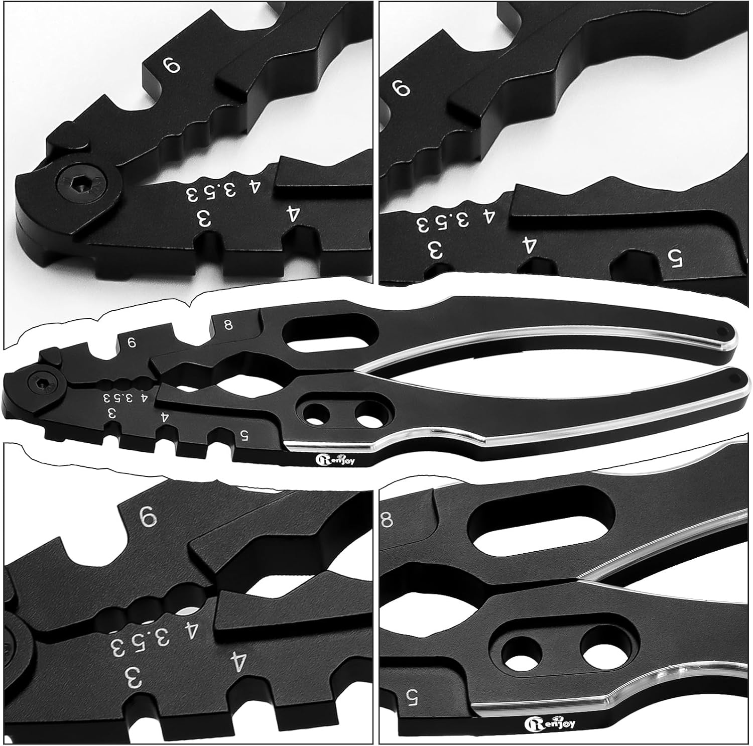 Multifunction RC Shock Absorber Plier with 4PCS Wrench 3.0/3.2/3.5/3.7/4.0/5.0/5.5/6.0mm Turnbuckle Nut Ball Joint Remover for RC Car Boat Model Repair Tool Kit