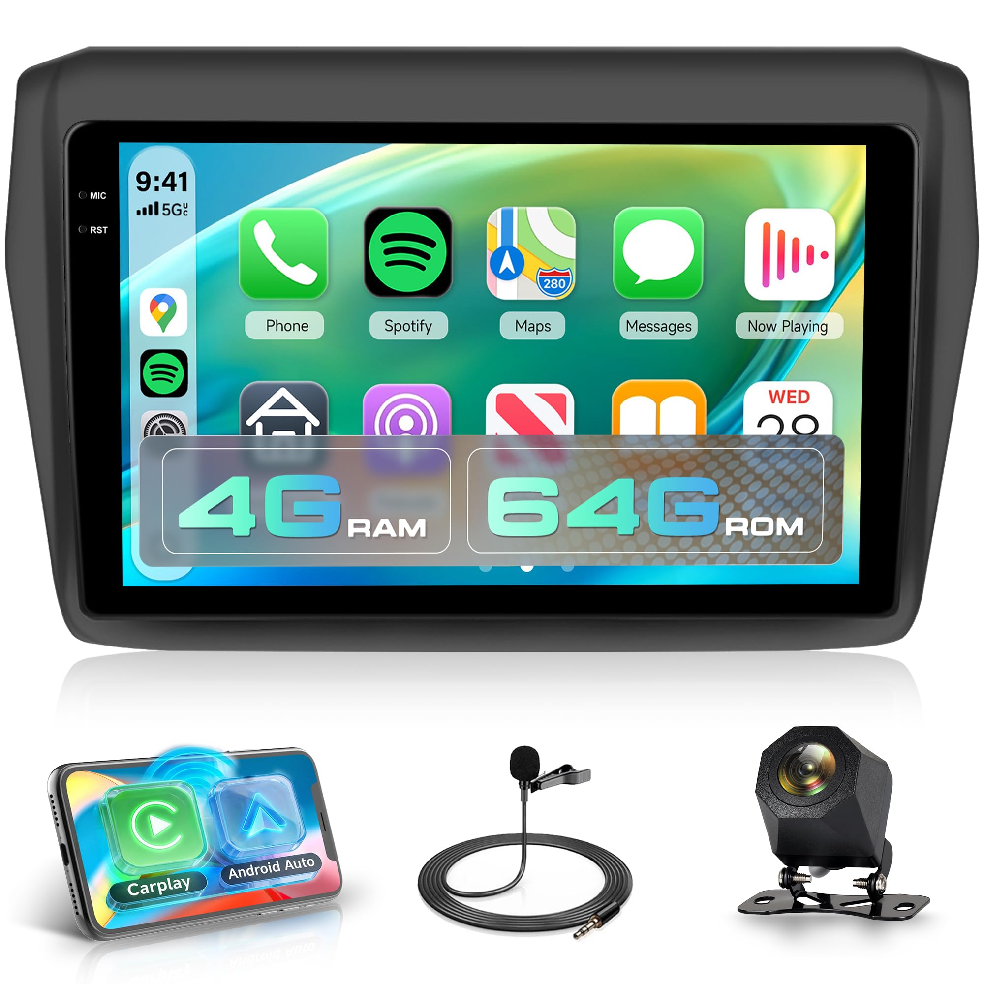4G+64GB 360カメラAndroidナビ Amazon.com: 4G+64G Rimoody Android 15Car Stereo Radio for Suzuki