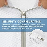 Vista 3 de Muchfun 3 bolsas duraderas de malla de diamante para ropa delicada (1 grande, 1 mediana, 1 pequeña)