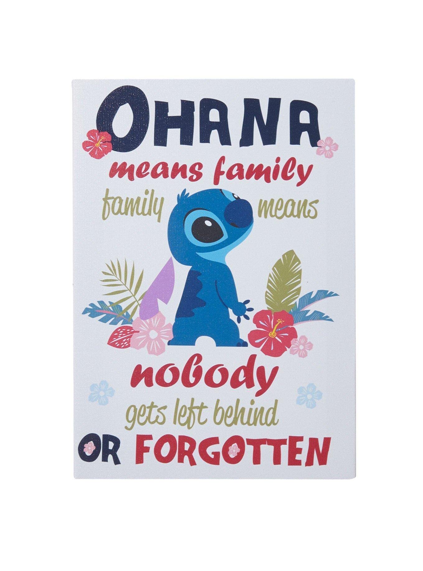 Amazon.com: Hot Topic Disney Lilo & Stitch Ohana Mini Canvas Wall