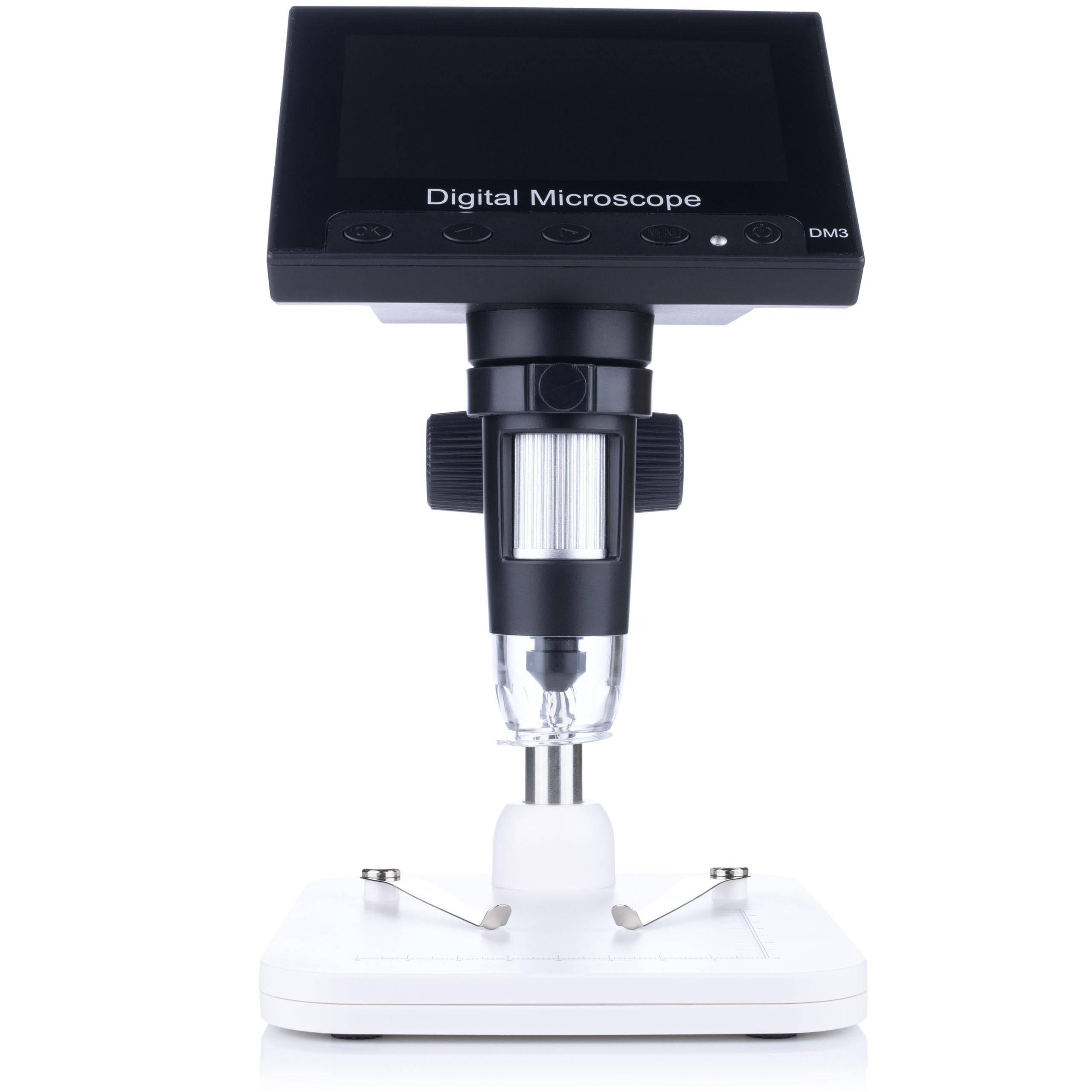 Rosfix Microscopio Digital DM3-Z01B049 - Pantalla LCD 4.3" 50X-1000X 1080P 8 LED USB MicroSD | Para Electrónica, Joyería, Biología | Microscopio Portátil Profesional