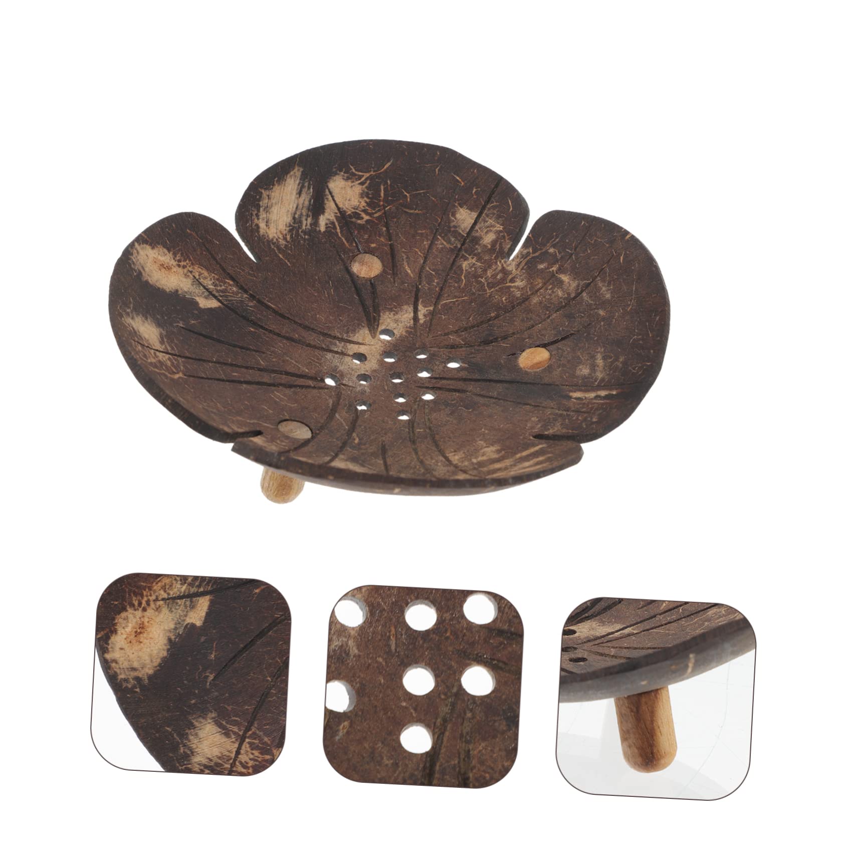 Ciieeo 5 Jaboneras con Forma De Concha para Baño Estilo Pétalo Decoración Acogedora Autodrenante Soporte para Jabón Y Champú.