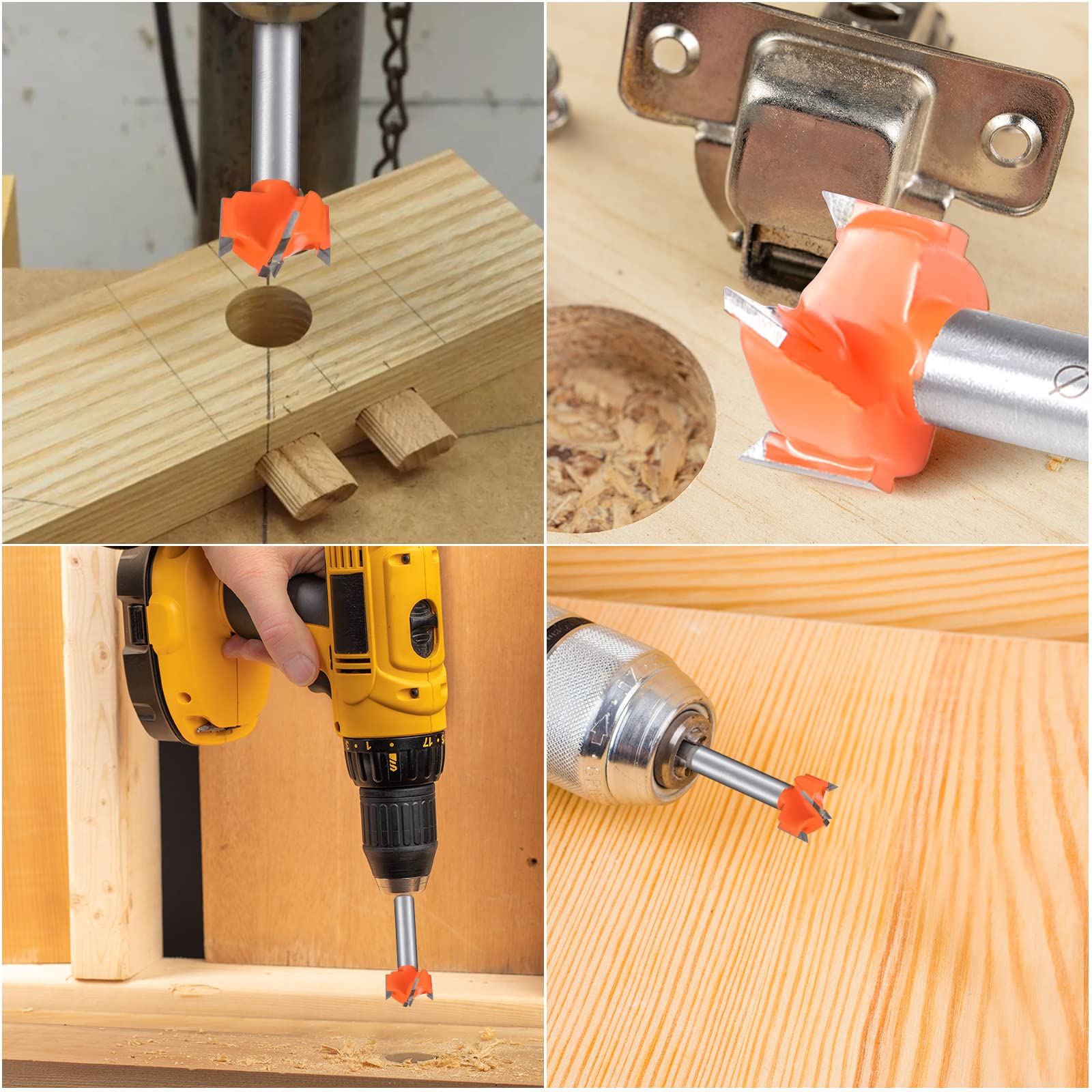 Punta Forstner 45mm Con Guida - Trapano Per Legno Con Codolo Esagonale - Foto 12