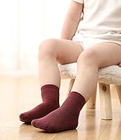 Vista 7 de JAKIDAR Paquete de 12 calcetines de algodón con agarre antideslizante para niños y niñas